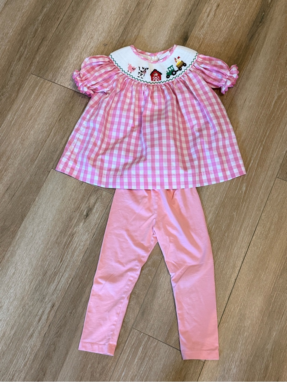 Stitchy Fish Smocked Farm Outfit